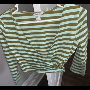 Criss crossed crop top